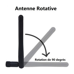 BOOBRIE Antenne WiFi 3DBi MIMO Dual Band 2.4GHz 5GHz 5.8GHz Omnidirectionnelle RP-SMA Mâle Antenne pour PC/Carte WiFi/Routeur/Bo