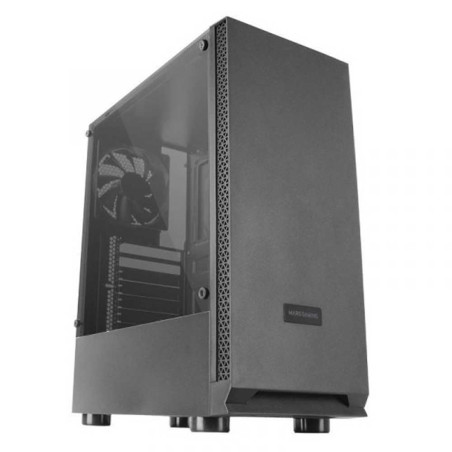 Mars Gaming MCN2, Boîtier PC Gaming ATX, Fenêtre Latérale Complète, Grille Avant, Conception Double Chambre, Ventilateur Arrière