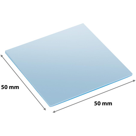 Poppstar 3X Pad Thermique 50x50 mm avec Une conductivité Thermique de 6 W/MK (3 épaisseurs : 0,5mm / 1mm / 1,5mm) Couleur Bleue