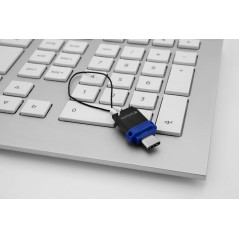 VERBATIM Clé USB Double Store 'n' Go I USB 3.2 Gen 1 & USB-C I 64 Go I Clé USB 2 en 1 I USB-C/USB-A I Stockage Externe pour Smar