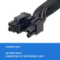 YieJoya Câble PCIE pour Seasonic, PSU 8 pin mâle vers PCIe 8pin (6+2) mâle pour Seasonic Modular Power Supply YieJoya Câble PCIE pour Seasonic, PSU 8 pin mâle vers PCIe 8pin (6+2) mâle pour Seasonic Modular Power Supply