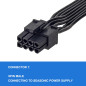 YieJoya Câble PCIE pour Seasonic, PSU 8 pin mâle vers PCIe 8pin (6+2) mâle pour Seasonic Modular Power Supply YieJoya Câble PCIE pour Seasonic, PSU 8 pin mâle vers PCIe 8pin (6+2) mâle pour Seasonic Modular Power Supply