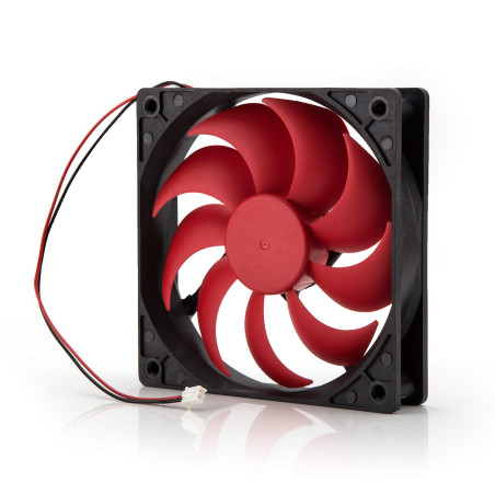 Neuftech 120mm x 120mm x 25mm DC 12V 1.92W 2,5 Broches Ventilateur de Refroidissement Carre pour Le châssis de l'ordinateur Noir
