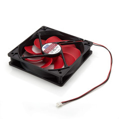 Neuftech 120mm x 120mm x 25mm DC 12V 1.92W 2,5 Broches Ventilateur de Refroidissement Carre pour Le châssis de l'ordinateur Noir