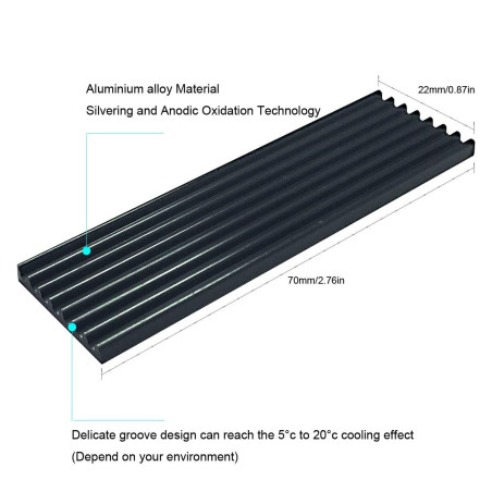 Aluminium Dissipateur-2 Pack Kalolary Radiateur Chipset dissipateur de chaleur de refroidissement Fin avec Pad thermique pour NV