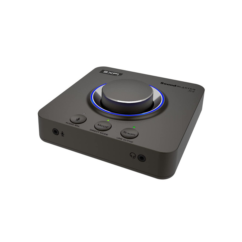 Creative Sound Blaster X4 Hi-Res 24bit/192kHz DAC USB Externe et Carte Son Ampli, Multi-Canaux, 7.1 Surround Discret, Entrée Cas Creative Sound Blaster X4 Hi-Res 24bit/192kHz DAC USB Externe et Carte Son Ampli, Multi-Canaux, 7.1 Surround Discret, Entrée Cas