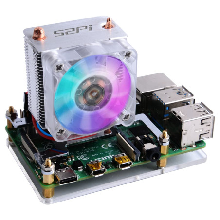 GeeekPi Ice Tower CPU Cooling Ventilateur Ice Tower Fan pour Raspberry Pi 4 Model B & Raspberry Pi 3B+ & Raspberry Pi 3 Model B(