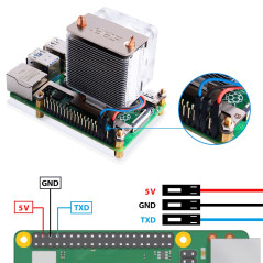 GeeekPi Ice Tower CPU Cooling Ventilateur Ice Tower Fan pour Raspberry Pi 4 Model B & Raspberry Pi 3B+ & Raspberry Pi 3 Model B(