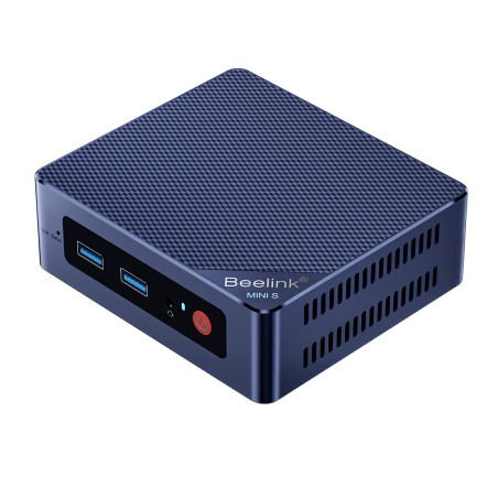 Beelink Mini S12 Mini PC, Intel Alder Lake-N N95 (4C/4T, jusqu'à 3,4 GHz) 16Go DDR4 RAM 500Go M.2 2280 SSD, Mini Ordinateur de B