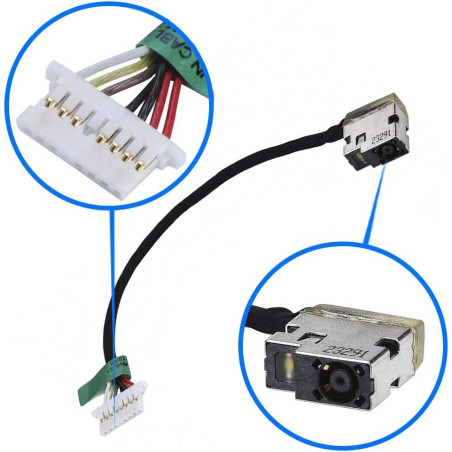 MMOBIEL Câble Flexible de Remplacement du connecteur DC Power Jack Dock Compatible avec HP ProBook 430 440 450 455 447 470 G3