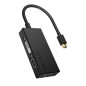 ICY BOX IB-AC1032 Adaptateur 3-en-1 Mini DisplayPort (Plug) pour HDMI (Ultra HD), DVI-D ou VGA (Full HD), Miroir/Expand, Noir ICY BOX IB-AC1032 Adaptateur 3-en-1 Mini DisplayPort (Plug) pour HDMI (Ultra HD), DVI-D ou VGA (Full HD), Miroir/Expand, Noir