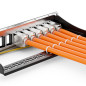 deleyCON SET 12 Ports CAT7 Panneau de Brassage Panneau de Distribution Modulaire 1 U Installation en Rack 10" + 12x Modules Keys deleyCON SET 12 Ports CAT7 Panneau de Brassage Panneau de Distribution Modulaire 1 U Installation en Rack 10" + 12x Modules Keys