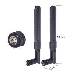 Bingfu Antenne WiFi 8 dBi RP-SMA Mâle 2.4GHz 5GHz Bi-Bande, Câble 25cm de Presa Micro Coassiale 0. 25mm pour Carte Réseau M.2 NG