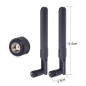 Bingfu Antenne WiFi 8 dBi RP-SMA Mâle 2.4GHz 5GHz Bi-Bande, Câble 25cm de Presa Micro Coassiale 0. 25mm pour Carte Réseau M.2 NG Bingfu Antenne WiFi 8 dBi RP-SMA Mâle 2.4GHz 5GHz Bi-Bande, Câble 25cm de Presa Micro Coassiale 0. 25mm pour Carte Réseau M.2 NG