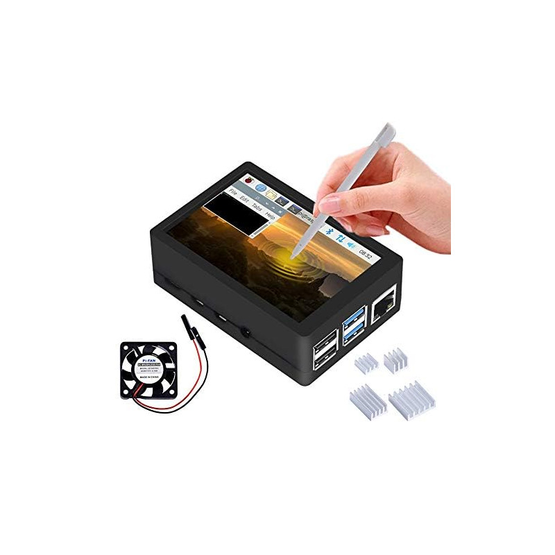 Raspberry 4 Écran Tactile avec Boîtier, Écran Tactile 3,5 Pouces 320x480 TFT LCD Game Display pour Raspberry Pi Raspberry 4 Écran Tactile avec Boîtier, Écran Tactile 3,5 Pouces 320x480 TFT LCD Game Display pour Raspberry Pi