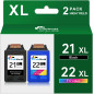 ColoWorld Cartucce d'inchiostro rigenerate HP 21XL Nero 22XL Colore