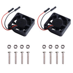 GeeekPi 2PCS Raspberry Pi Ventilateur de Refroidissement 40x40x10mm DC 5V Brushless CPU Cooling Fan pour Raspberry Pi 4 Modèle B