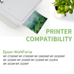 Veson Cartouche d'encre 16XL Compatible pour Epson 16 XL pour Workforce WF-2630 WF-2750 WF-2510 WF-2520 WF-2530 WF-2540 WF-2650 