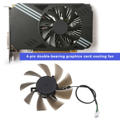 The Lord of the Tools Ventilateur de Carte Vidéo 4 Broches à Deux Roulements à Billes 0,5A 12V Compatible avec Zotac GTX 1060 3