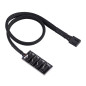Répartiteur ventilateur pc à 4 broches - vers mâle PWM Fan Hub Câble d'alimentation du ventilateur PC Cooling 38CM Connecteur mu Répartiteur ventilateur pc à 4 broches - vers mâle PWM Fan Hub Câble d'alimentation du ventilateur PC Cooling 38CM Connecteur mu