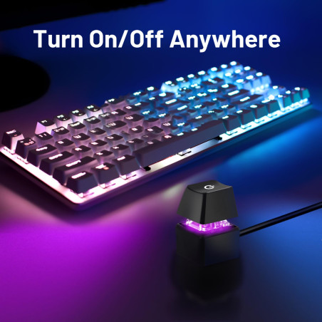 Interrupteur d'ordinateur de bureau, AZMXDVP Bouton d'interrupteur marche/arrêt externe pour carte mère de PC avec câble d'exten