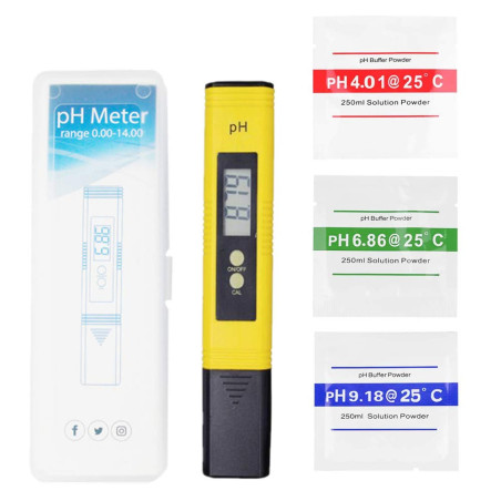 Stylo numérique PH Mètre, PH Testeur de qualité de l'eau Digital LCD Portable PH Mètre Numérique Plage de Mesure pour 0-14 PH 0,