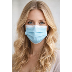 CRAZYCHIC - x510 Masque Chirurgical Médical BLEU Type IIR - Certifié CE Norme EN14683 - Masque Jetable 3 Plis Protection Respira