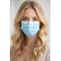 CRAZYCHIC - x510 Masque Chirurgical Médical BLEU Type IIR - Certifié CE Norme EN14683 - Masque Jetable 3 Plis Protection Respira