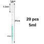 20 Pièces Pipette,Pipette Plastique,Pipette Graduée,Pipette de Transfert en Plastique,Compte-gouttes 5ml,Transparent,pour Transf 20 Pièces Pipette,Pipette Plastique,Pipette Graduée,Pipette de Transfert en Plastique,Compte-gouttes 5ml,Transparent,pour Transf