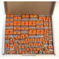 Wago 221 - Set de 75 connecteurs de câble (25 x 221-412, 25 x 221-413, 25 x 221 415) - Avec boîte refermable Wago 221 - Set de 75 connecteurs de câble (25 x 221-412, 25 x 221-413, 25 x 221 415) - Avec boîte refermable