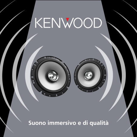 Kenwood Haut parleurs bi-cônes 17 cm Noir