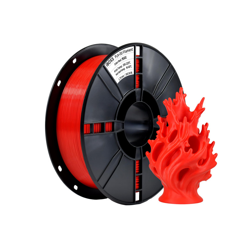 iBOSS PLA+Filament 3D 1,75 mm pour imprimante PLA Plus, précision dimensionnelle +/- 0,02 mm, bobine de 1 kg (2,2 LBS) Filament iBOSS PLA+Filament 3D 1,75 mm pour imprimante PLA Plus, précision dimensionnelle +/- 0,02 mm, bobine de 1 kg (2,2 LBS) Filament
