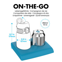 Ion8 Gourde Enfant, 350 ml, Anti-Fuite, Facile à Ouvrir, Verrouillage Sécurisé, Lavable en Lave-Vaisselle, Sans BPA, Poignée de 