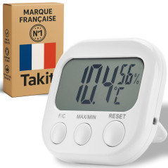 Thermomètre Interieur Hygromètre [MARQUE FRANCAISE] Haute Précision - Indicateur De Température Et D'humidité Numérique
