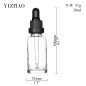 YIZHAO Flacon Compte Gouttes 30ml, Transparent Flacon Huile Essentielle Vide avec Pipette Verre, pour Huile Essentielle, Aromath YIZHAO Flacon Compte Gouttes 30ml, Transparent Flacon Huile Essentielle Vide avec Pipette Verre, pour Huile Essentielle, Aromath