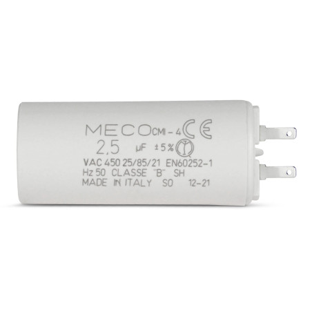 Condensateur 2.5 µF Spécial volet roulant SOMFY Moteur 6 Nm à petites cosses 2,8mm - GARANTIE 2 ans