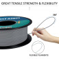 Gris PLA Filament 1.75mm, GIANTARM Imprimante 3D Filament PLA 1kg Bobine Gris PLA Filament 1.75mm, GIANTARM Imprimante 3D Filament PLA 1kg Bobine