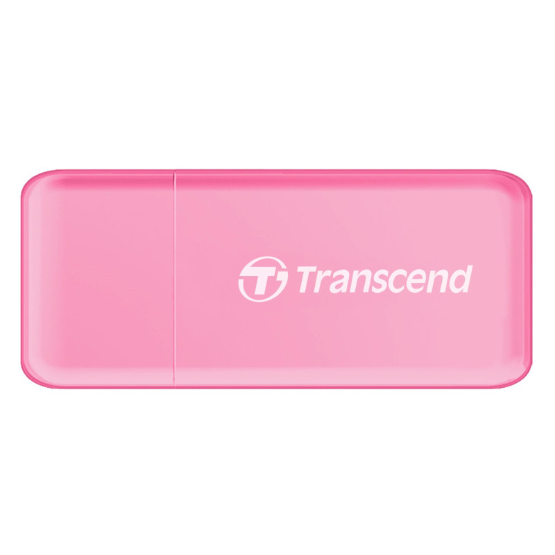 Transcend RDF5 Lecteur de cartes multifonction avec emplacements SD et microSD et connecteur USB USB 3.1 Gen 1, Rose - TS-RDF5R
