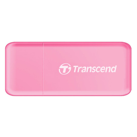 Transcend RDF5 Lecteur de cartes multifonction avec emplacements SD et microSD et connecteur USB USB 3.1 Gen 1, Rose - TS-RDF5R
