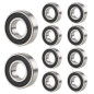 10 pcs 6002-2RS Roulements à Billes de Cannelure Profonde Scellé par Caoutchouc 15x32x9mm Roulement à billes à Gorge Profonde 60