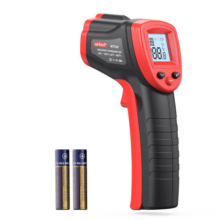 Wintact Thermomètre Laser Infrarouge,-50℃ à 590℃, pistolet thermomètre sans contact,postuler à cuisine,voiture, industriel(Pas p