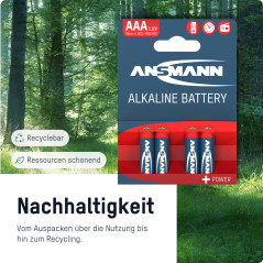 ANSMANN Red 5015360 Lr03 Micro 8X Alcaline Aaa Batteria Alcaline