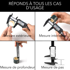 Pied a Coulisse Numerique 15 Cm [MARQUE FRANCAISE] Boîte De Rangement Et Pile Incluses Takit