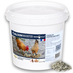 Chick'N Deluxe® Calcium Booster 4Kg. Coquille huitre Poules pondeuse. Produit minéral Naturel Riche en Calcium, stimule la Ponte