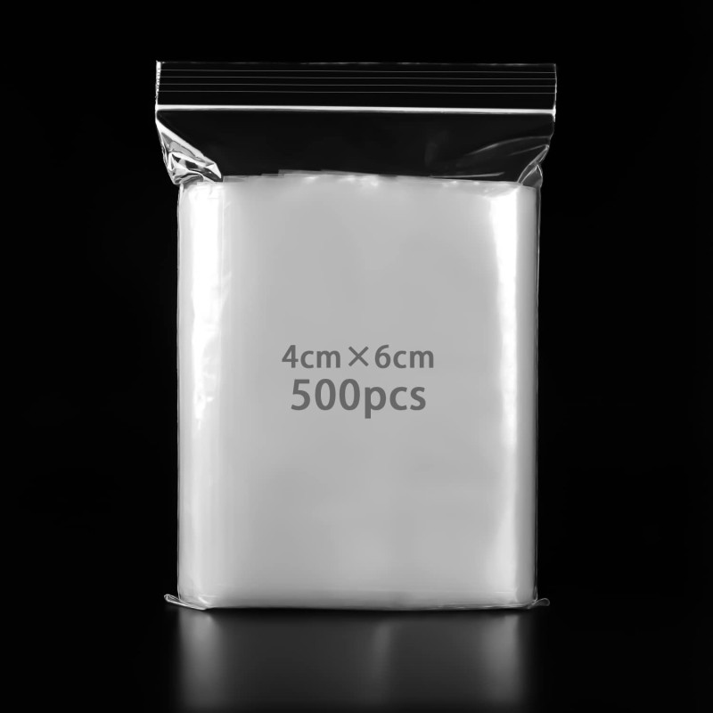 Sachet Zip Transparent, Refermables Sacs Zippés en Plastique, 500 Petit Pochon 4x6cm Sachet Zip Transparent, Refermables Sacs Zippés en Plastique, 500 Petit Pochon 4x6cm