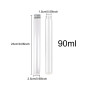 Jarvials 6 Pièces 90ml de Fiole en Verre Transparente de avec Couvercle en Aluminium, Tube a Essai Verre, Etc, Approprié à La Dé Jarvials 6 Pièces 90ml de Fiole en Verre Transparente de avec Couvercle en Aluminium, Tube a Essai Verre, Etc, Approprié à La Dé