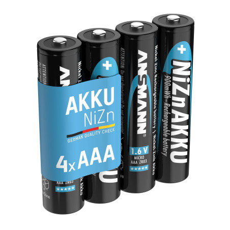 Pile nickel-zinc ANSMANN AAA 1,6V 900mWh (550mAh) pile micro NiZn/Ni-Zn AAA batteries rechargeables AAA - remplacement pour batt