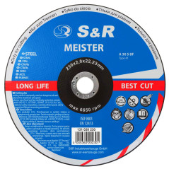 S&R Disque à tronçonner 230 Metal Fer Acier Inox Aluminium. Disque Meuleuse 230 metal - 25 Disques pour Meuleuse 230 Métal Fabri
