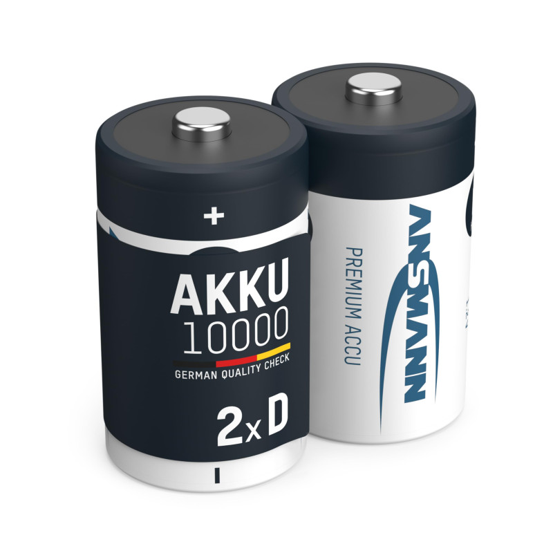 ANSMANN Piles Rechargeables Mono D Type 10000 1,2 V NimH (Lot de 2) – Piles HR20 Rechargeables à Faible autodécharge – Accumulat ANSMANN Piles Rechargeables Mono D Type 10000 1,2 V NimH (Lot de 2) – Piles HR20 Rechargeables à Faible autodécharge – Accumulat
