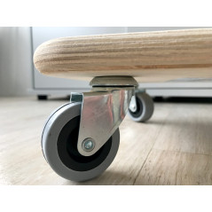 Dörner + Helmer Chariot de transport stable Soft-Mini, 290 mm x 290 mm x 85 mm, capacité de charge de 200 kg, roues en caoutchou